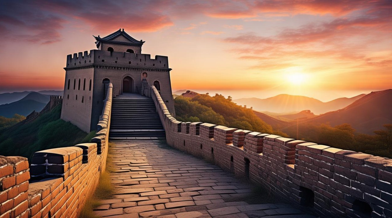 夕阳下的长城散文，如何描绘千年古迹的壮美与沧桑？-图1