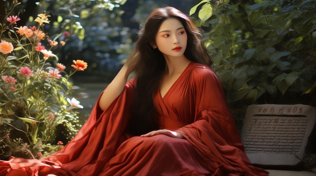 红衣女子散文表达了怎样的情感与意境？-图1