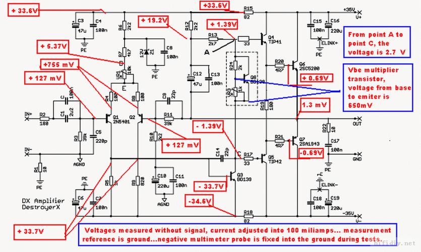 功放中点电压28V怎么修？-图2