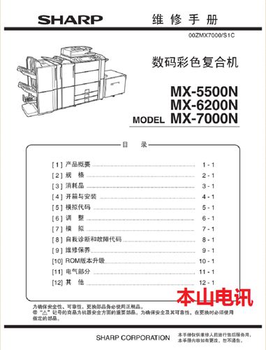 夏普511 0维修手册-图1 夏普511 0维修手册-图1